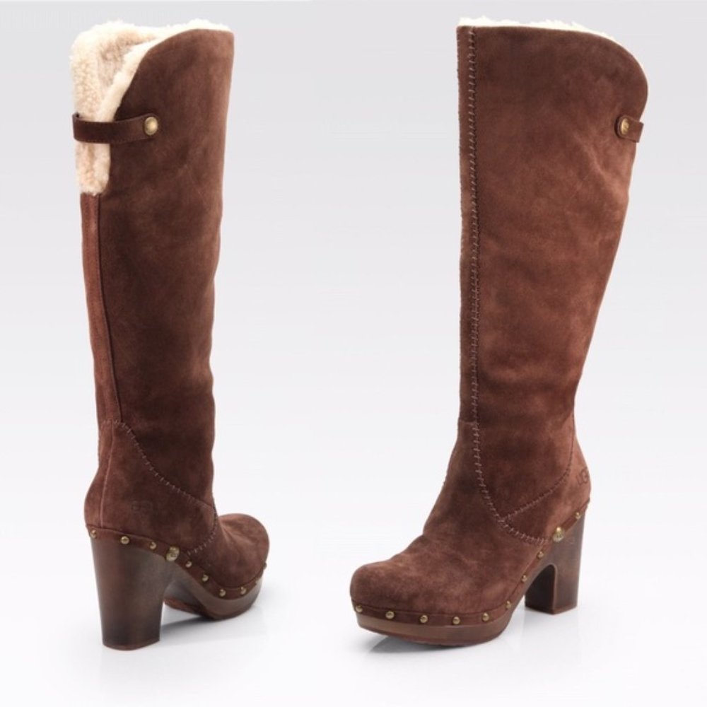 UGG Suede Chocolate Knee high boots